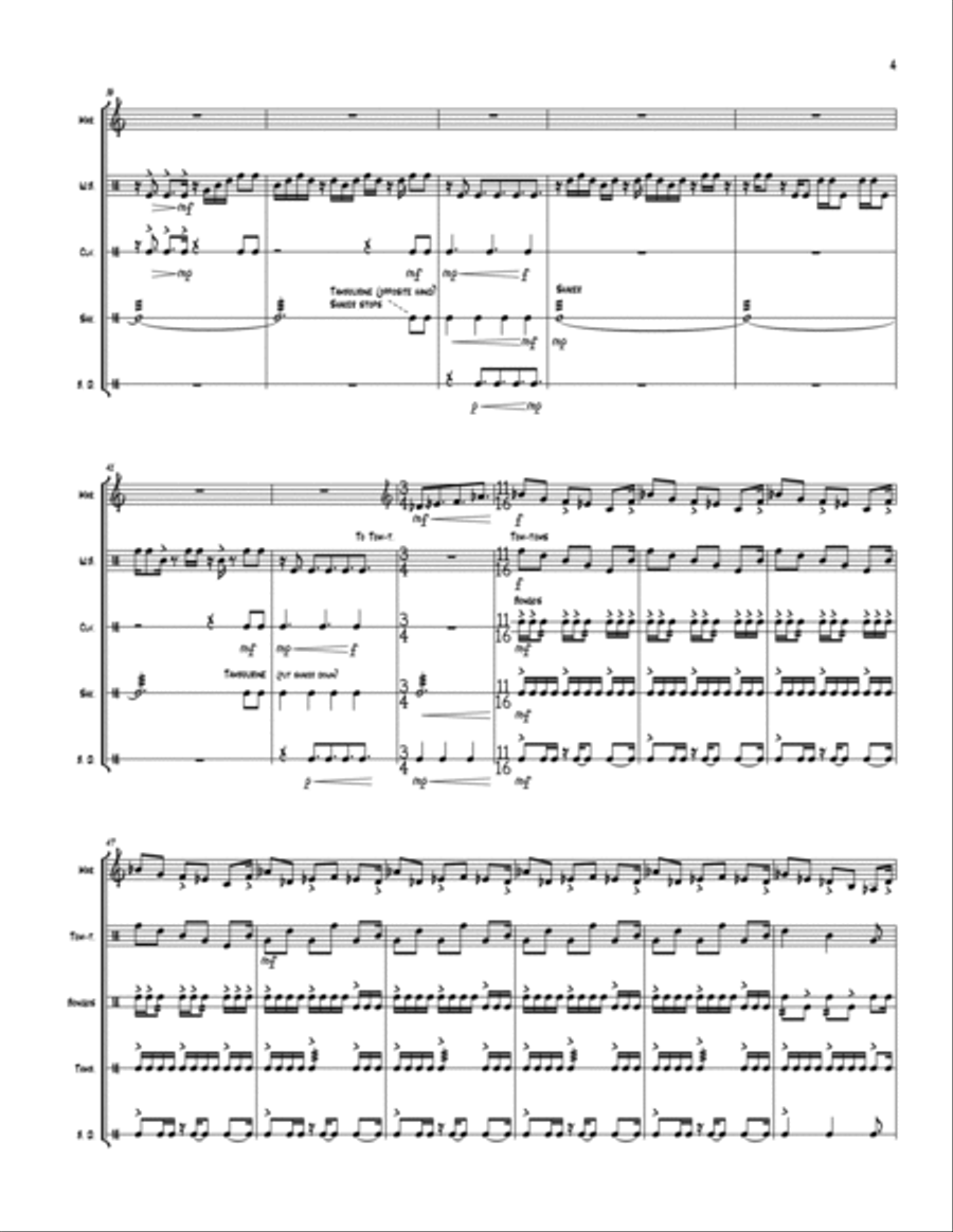 Dances From a Forbidden Land Marimba scores gallery preview page 5