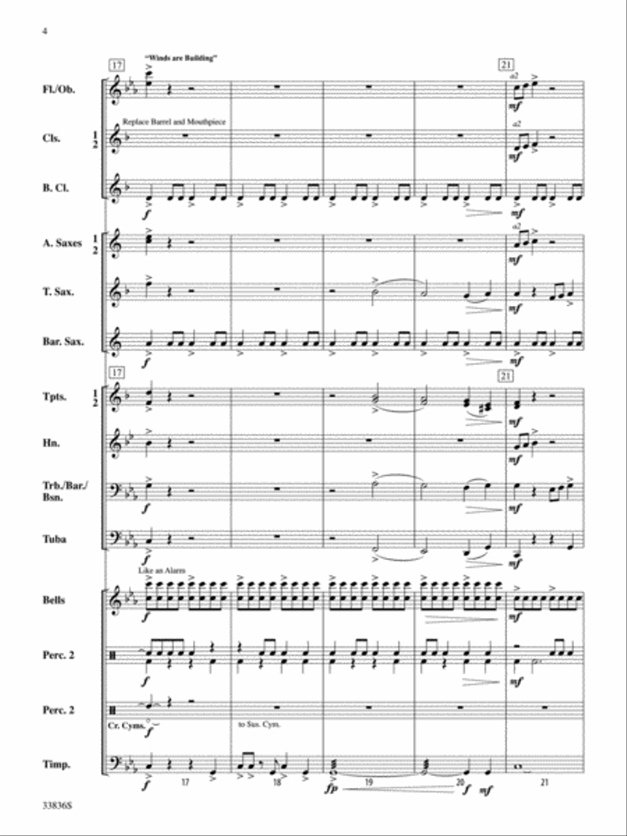 Tornado! Concert Band scores gallery preview page 4