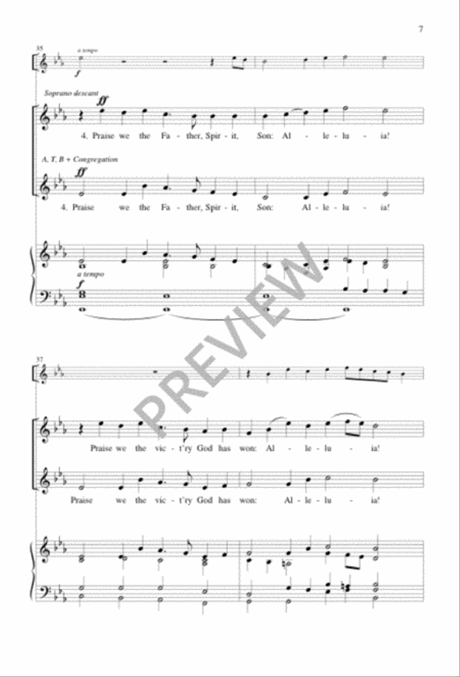Earth, Earth, Awake: Your Praises Sing 4-Part scores gallery preview page 7