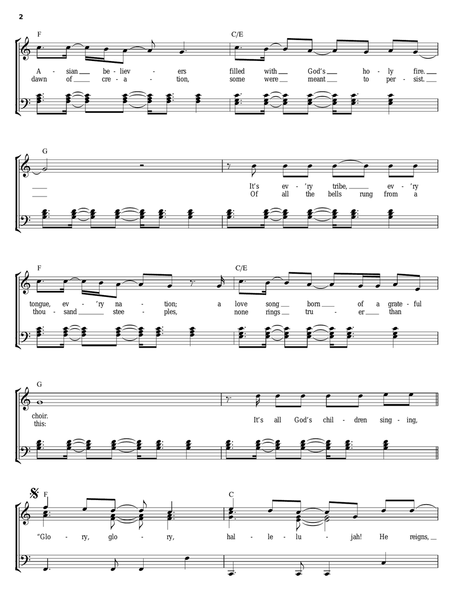 He Reigns Piano, Vocal, Guitar scores gallery preview page 2