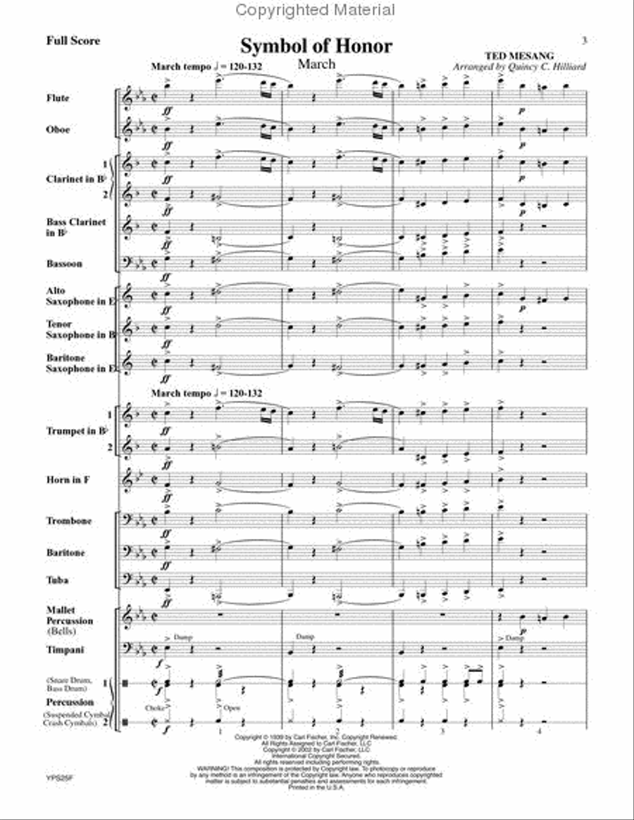 Symbol of Honor Concert Band scores gallery preview page 2