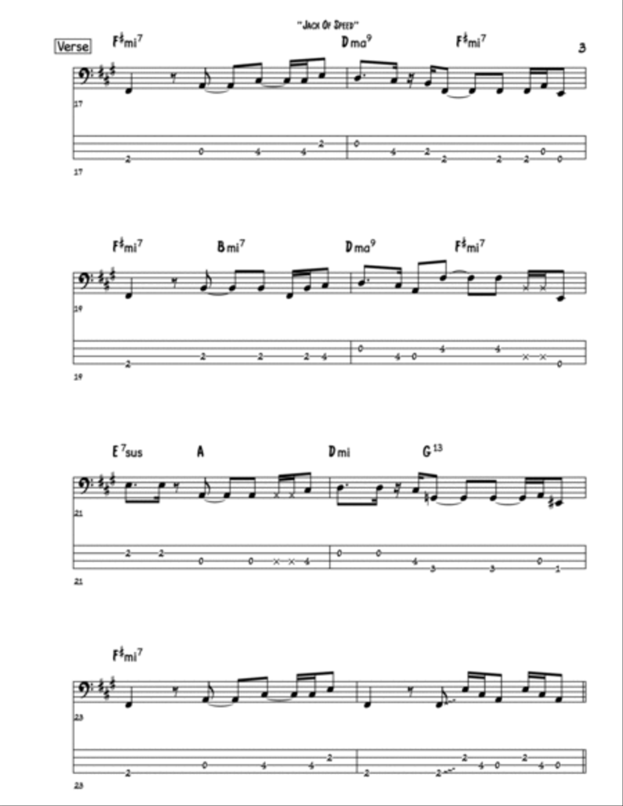 Jack Of Speed Bass Guitar scores gallery preview page 3