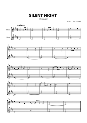Franz Xaver Gruber - Silent Night (Beginner) (for Flute and Oboe)