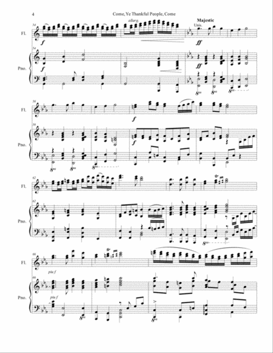 Come, Ye Thankful People, Come Piano scores gallery preview page 4