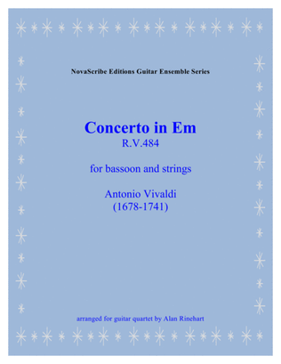 Concerto in Em (for bassoon and strings) R. V. 484 arranged for guitar quartet