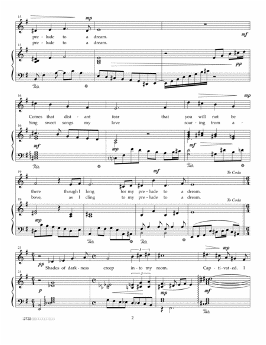 Prelude To A Dream Voice scores gallery preview page 2