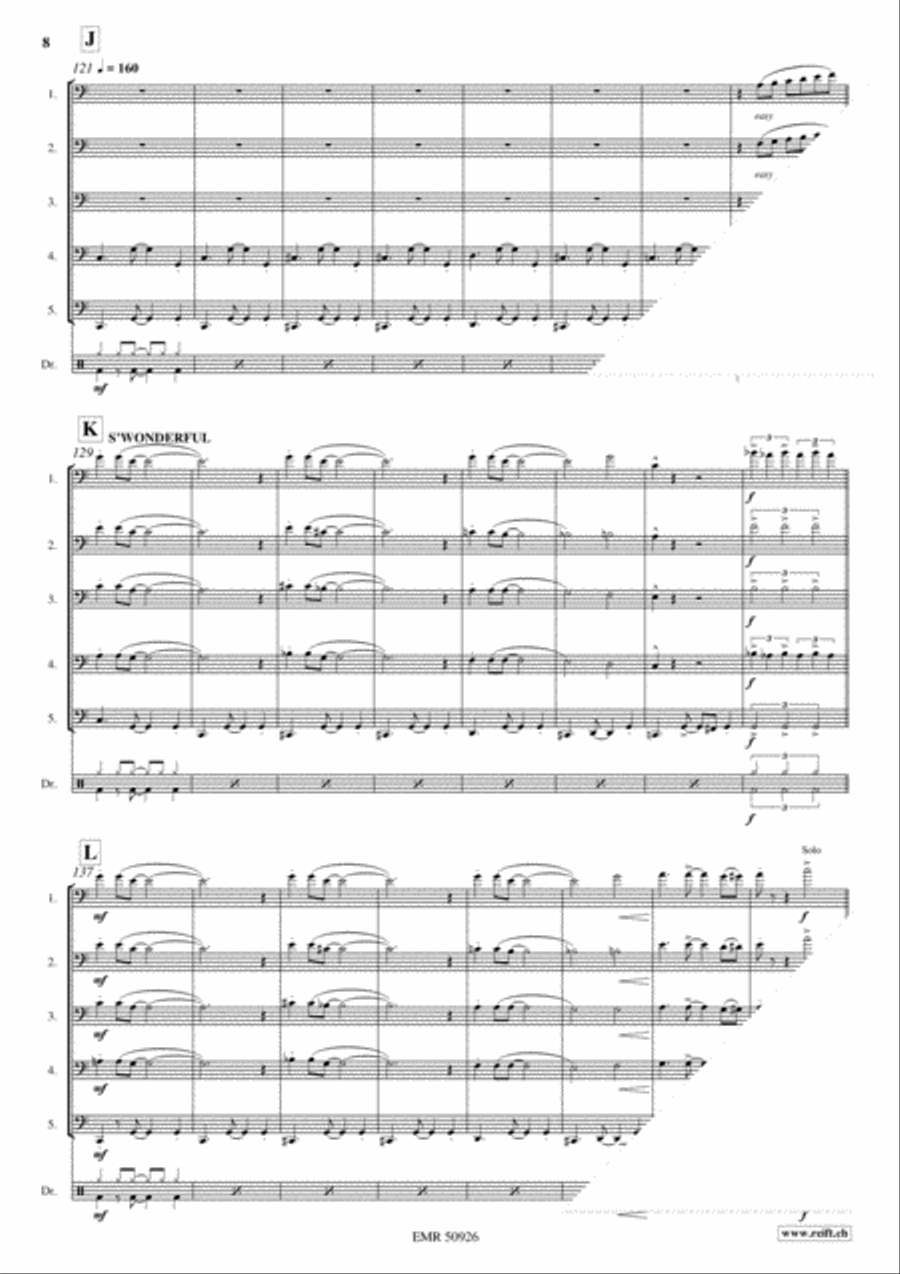 Wonderful Gershwin Trombone scores gallery preview page 7