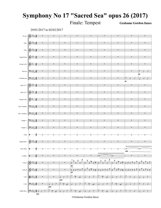 Book cover for Symphony No 17 in B flat minor & E Major "Sacred Sea" Opus 26 - 3rd Movement (3 of 3) - Score Only