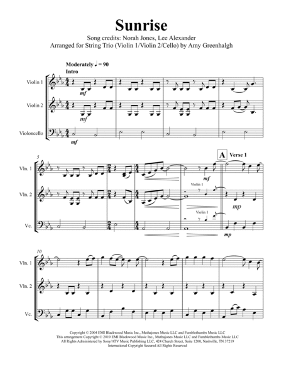 Sunrise String Trio scores gallery preview page 3