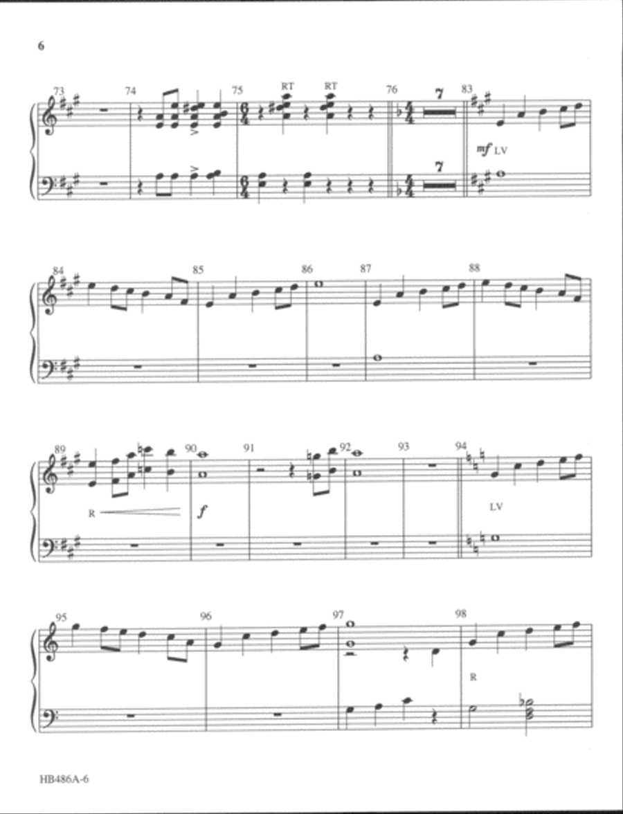 Fanfare of Praise - handbell part - 3 octaves 3-Octaves scores gallery preview page 6