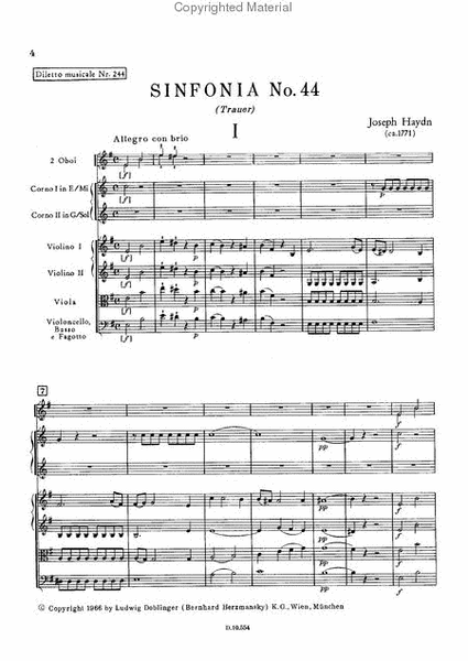 Sinfonia Nr. 44 e-moll (Trauersymphonie)