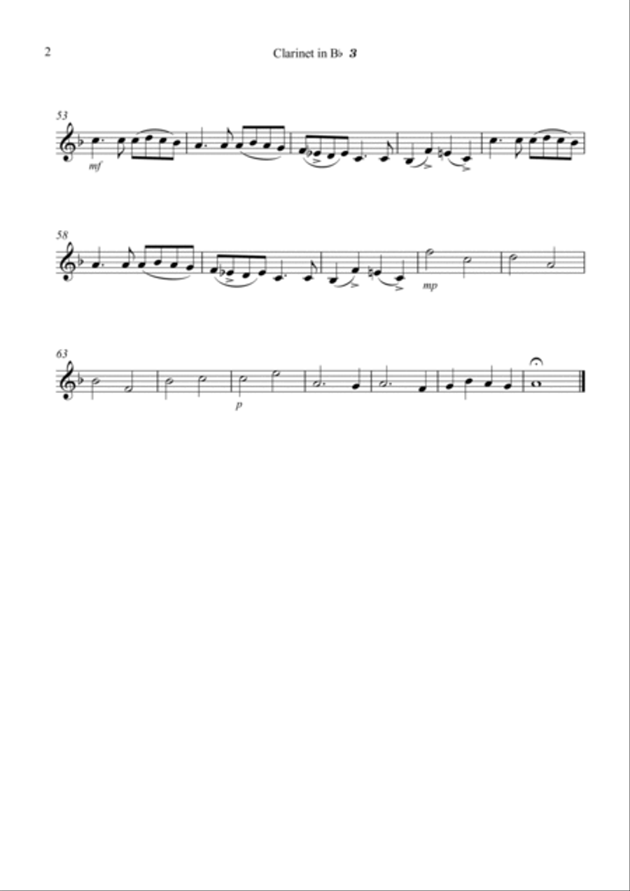 Pachelbel's Cannon - for Clarinet Quintet & Bass Clarinet Clarinet Quintet scores gallery preview page 5