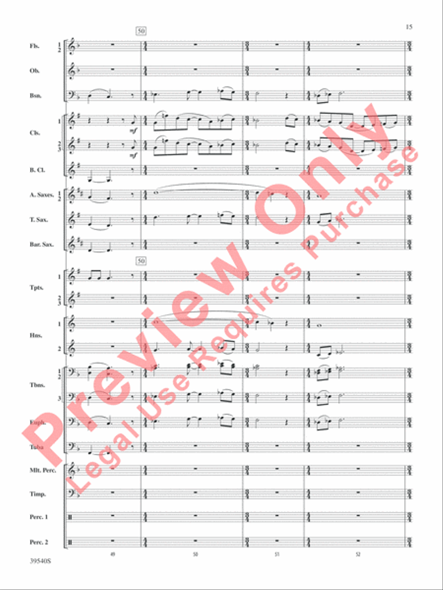 Carols from the British Isles Concert Band scores gallery preview page 16