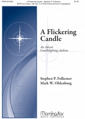 Book cover for A Flickering Candle An Advent Candlelighting Anthem