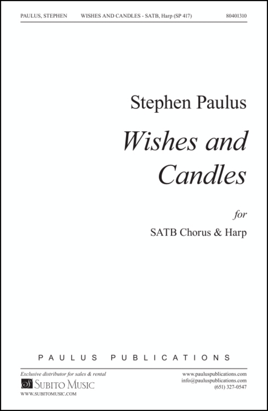 Wishes and Candles 4-Part scores gallery preview page 1