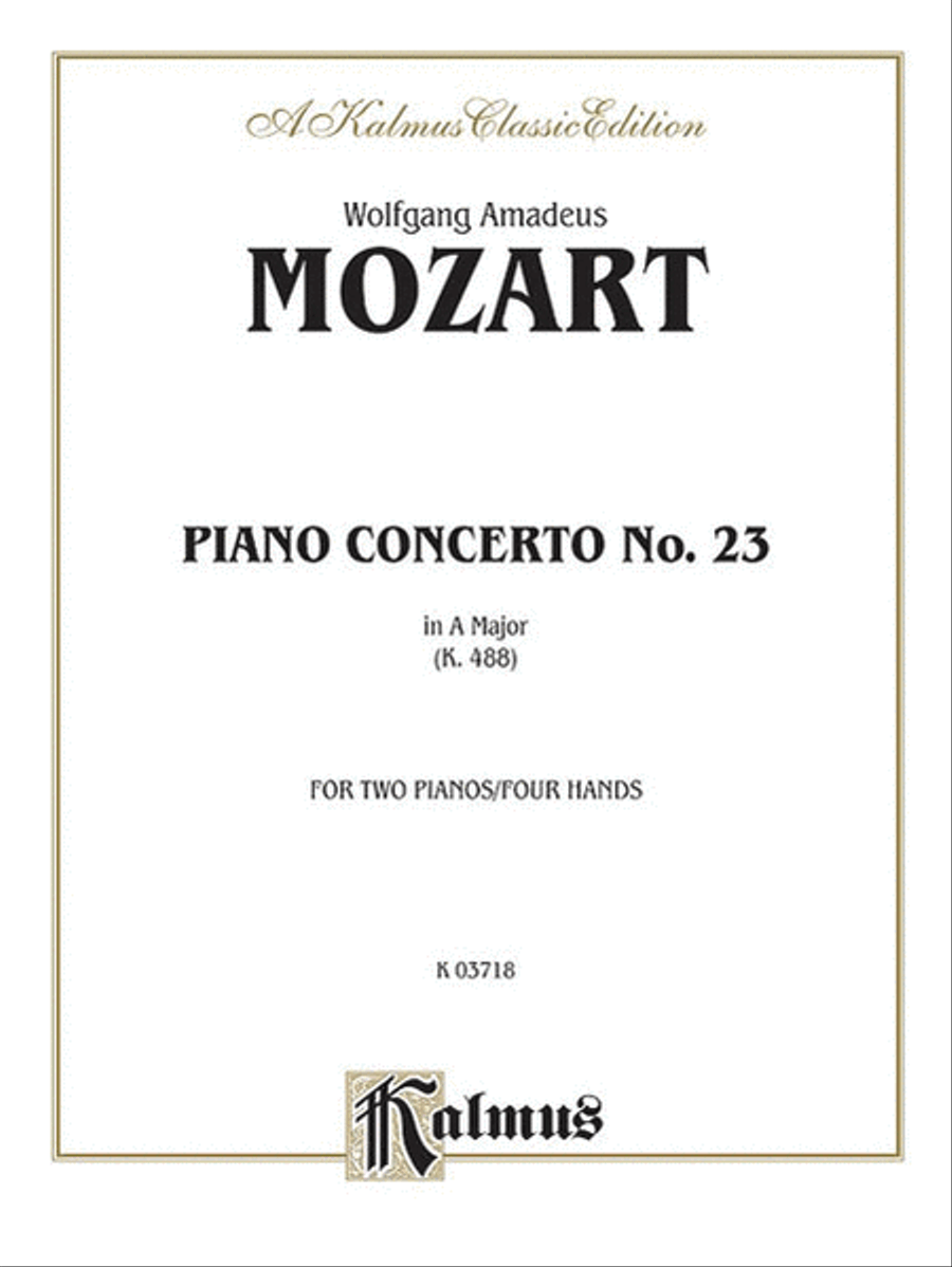 Piano Concerto No. 23 in A, K. 488 Small Ensemble scores gallery preview page 1