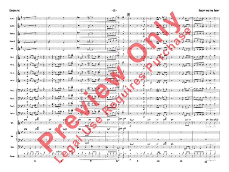 Beauty and the Beast Beauty and the Beast Jazz Ensemble scores gallery preview page 16
