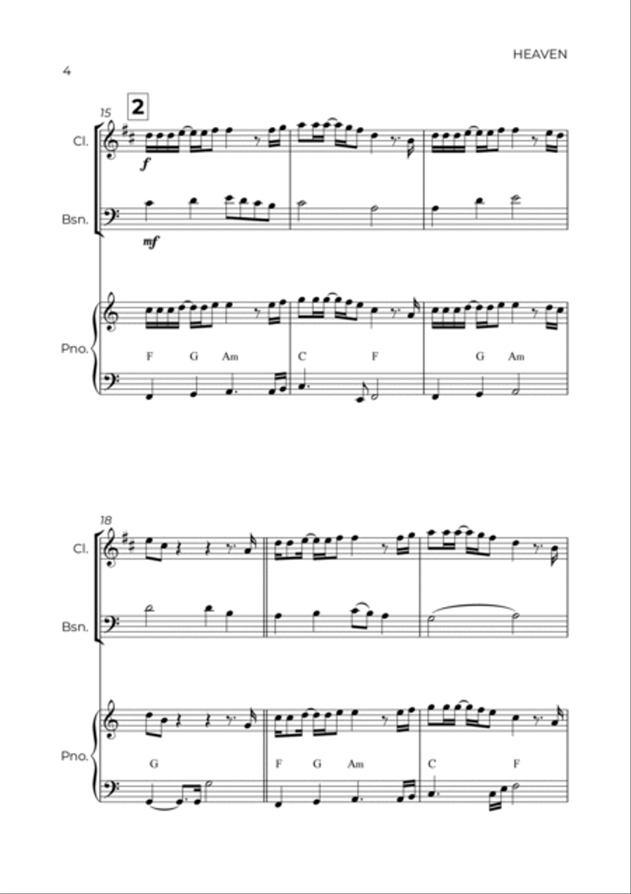 Heaven Woodwind Duet scores gallery preview page 4