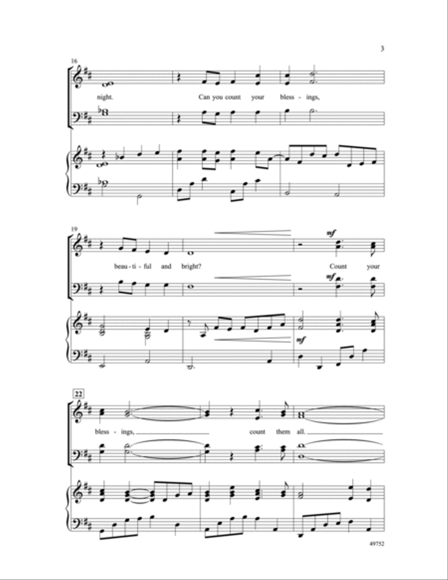 Count Your Blessings Count Your Blessings Choir scores gallery preview page 3