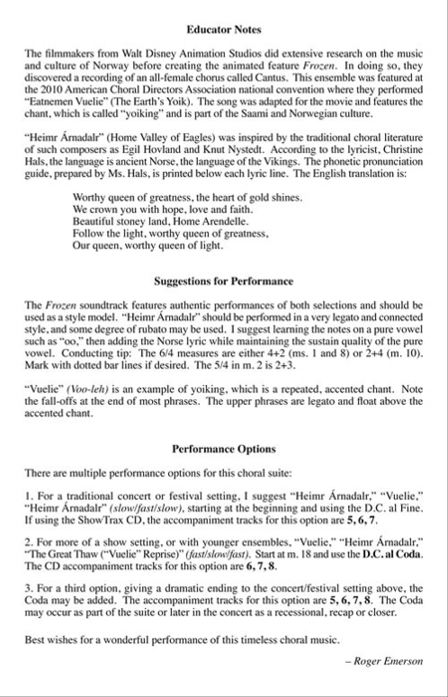 Frozen (Choral Suite) Divisi scores gallery preview page 2