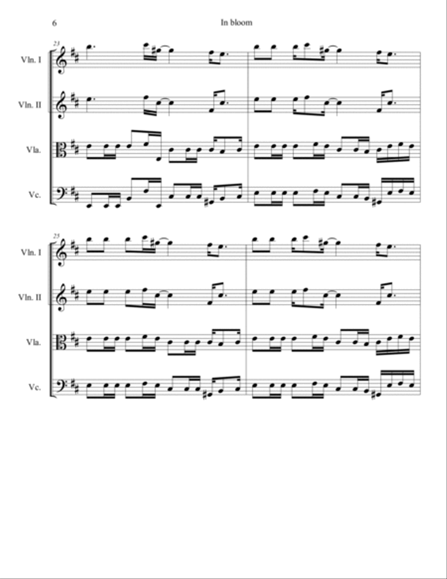 In Bloom String Quartet scores gallery preview page 6