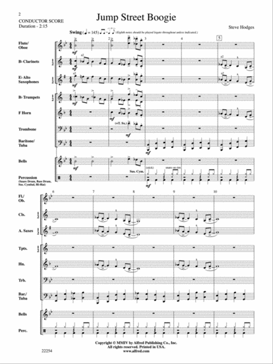 Jump Street Boogie Jump Street Boogie Concert Band scores gallery preview page 2
