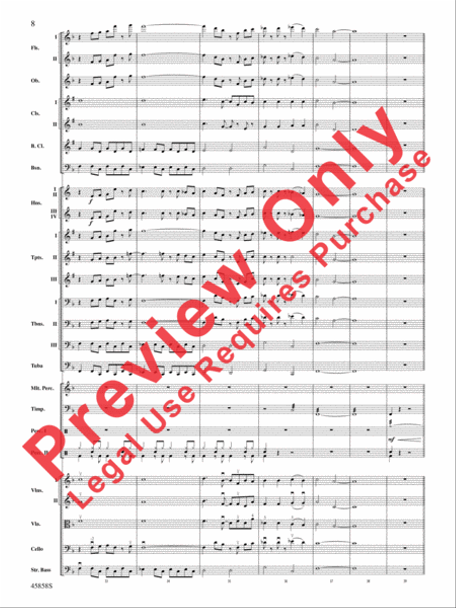 Hamilton, Suite from the Broadway Musical Full Orchestra scores gallery preview page 7