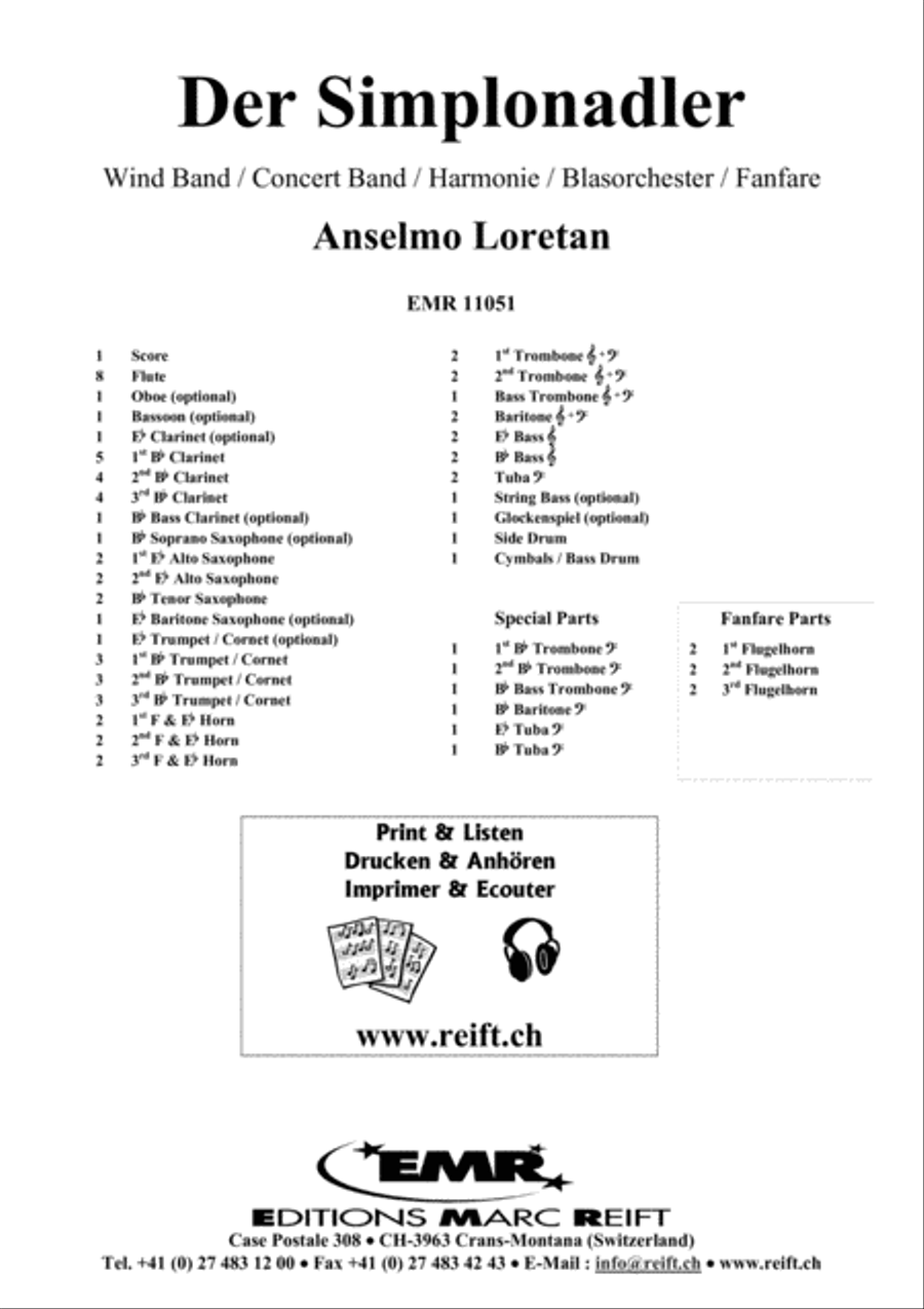 Der Simplonadler Der Simplonadler Concert Band scores gallery preview page 2