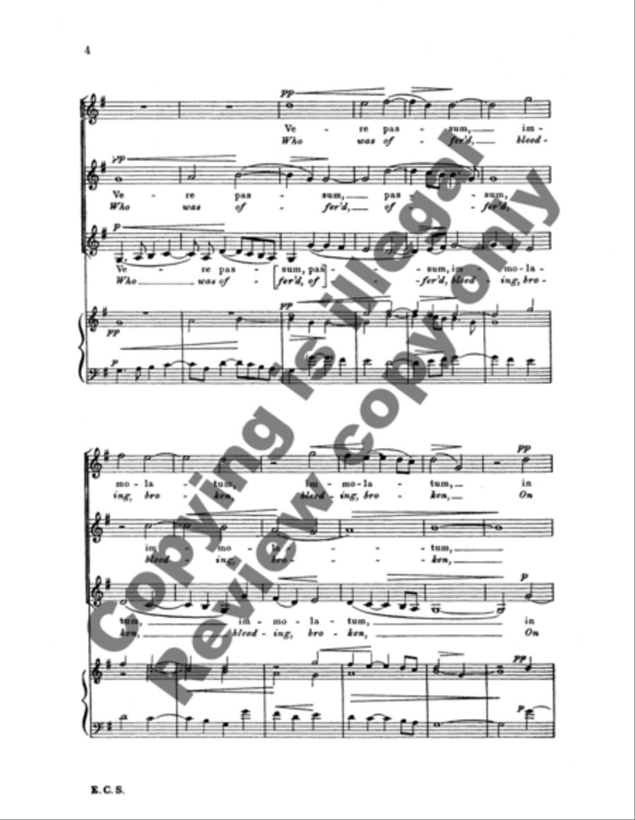 Ave verum Corpus (Bread of heaven) SSA scores gallery preview page 10