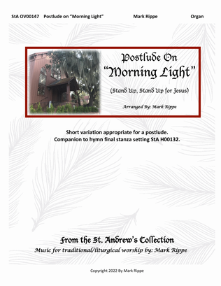 Book cover for Postlude On "Morning Light" (Stand Up, Stand Up For Jesus) StA OV00147