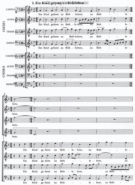 3 Christmas Hymns (1587) - Score and parts