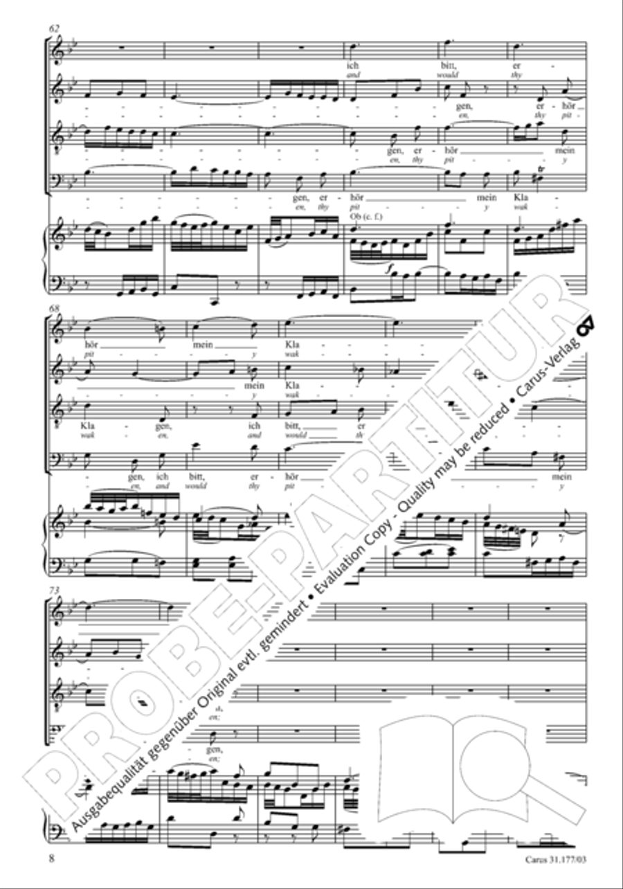 I cry to thee, Lord Jesus Christ (Ich ruf zu dir, Herr Jesu Christ) 4-Part scores gallery preview page 9