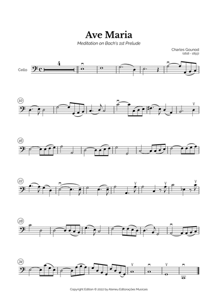 Ave Maria (Charles Gounod) for Easy Cello image number null