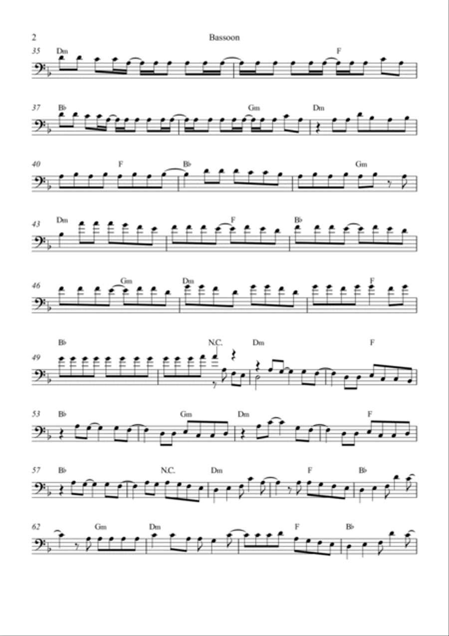 Shakira: Bzrp Music Sessions Vol. 53 Bassoon Solo scores gallery preview page 2