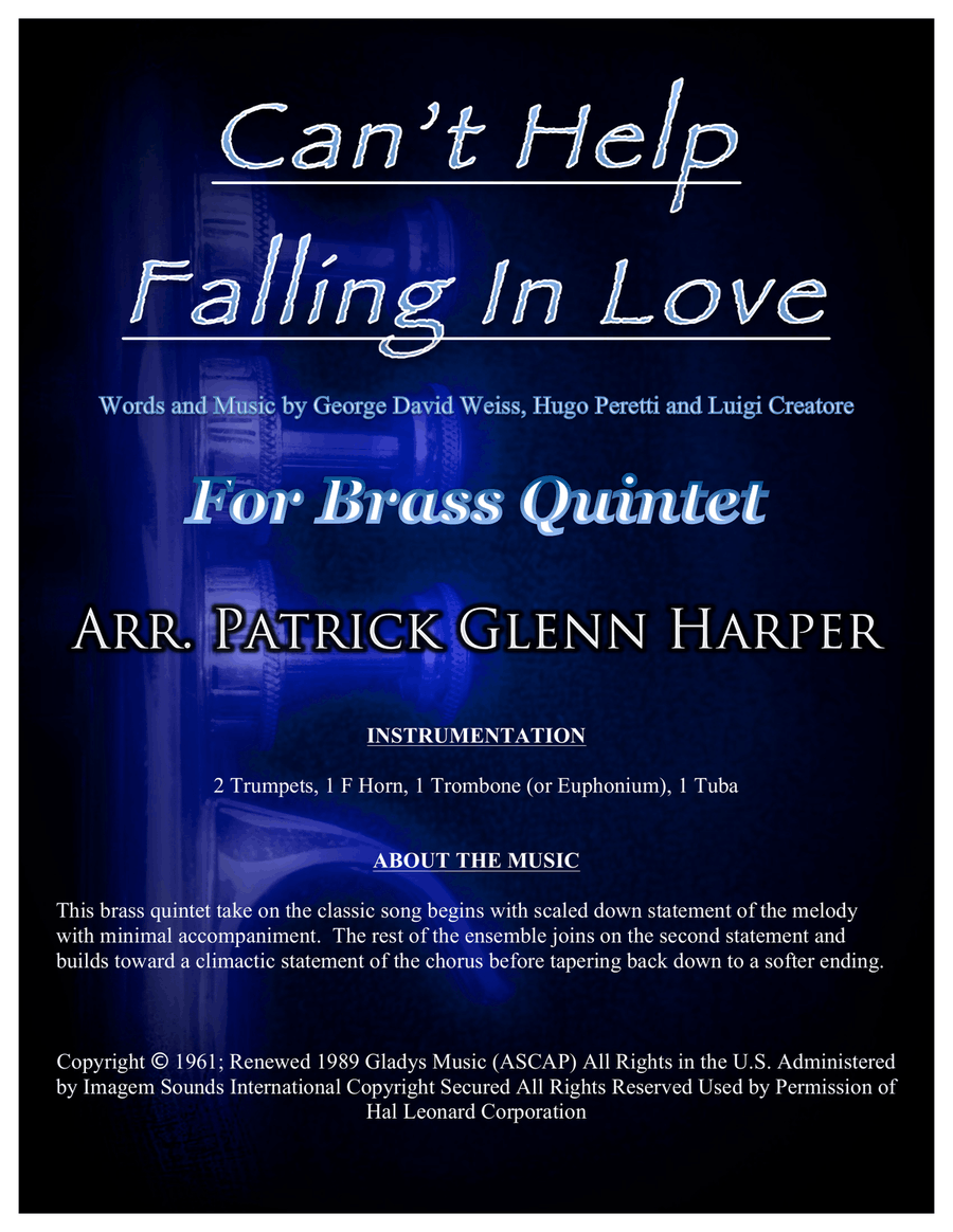 Can't Help Falling In Love School and Community scores gallery preview page 1