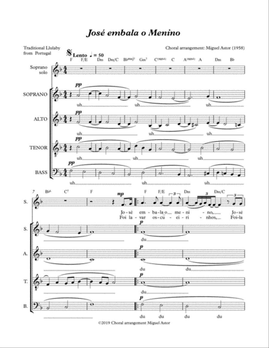 José embala o Menino 4-Part scores gallery preview page 2