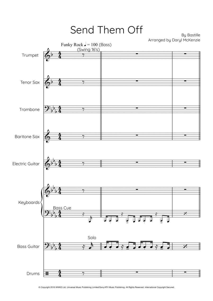 Send Them Off Tenor Saxophone scores gallery preview page 1
