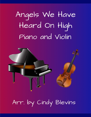 Book cover for Angels We Have Heard On High, for Piano and Violin