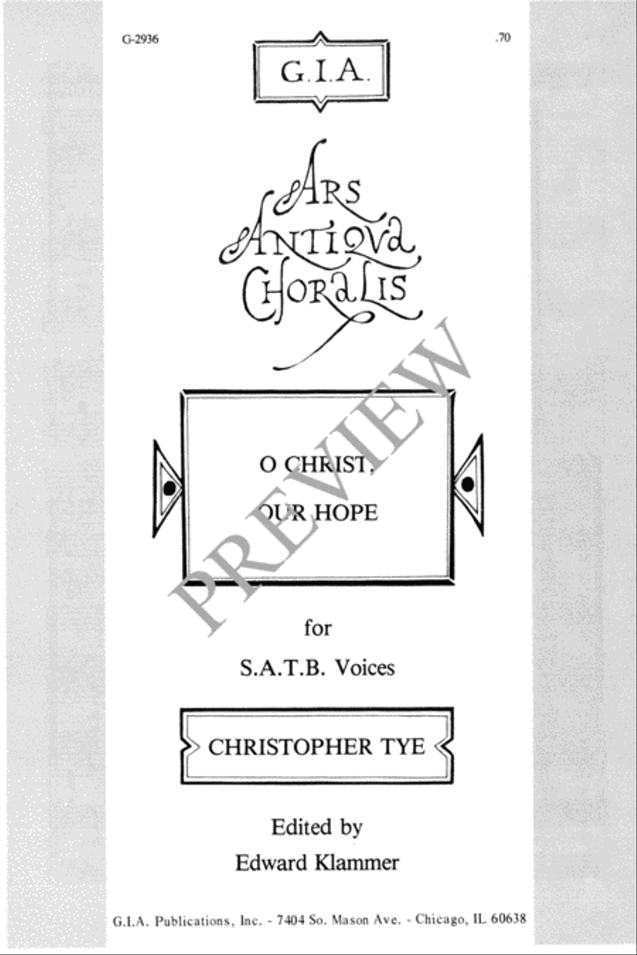 O Christ, Our Hope O Christ, Our Hope 4-Part scores gallery preview page 2