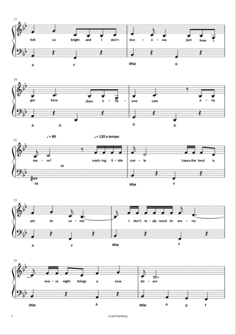 That's My Song by Yoni Z Piano, Vocal, Guitar scores gallery preview page 2