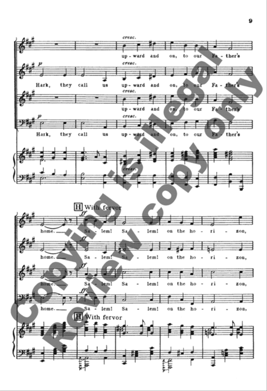 Onward, Ye Peoples! 4-Part scores gallery preview page 9