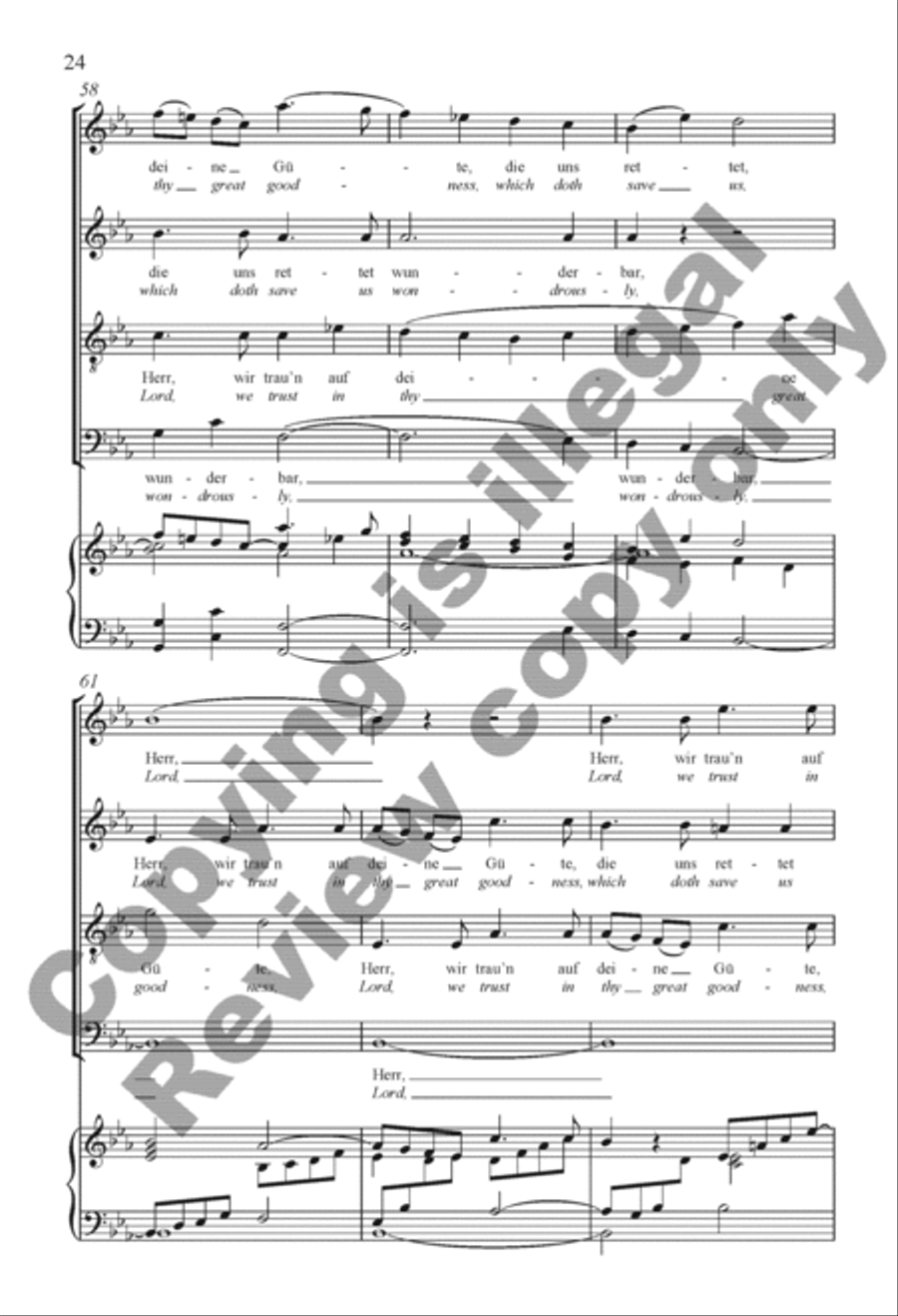 Drei Geistliche Lieder (Three Sacred Songs) 4-Part scores gallery preview page 43