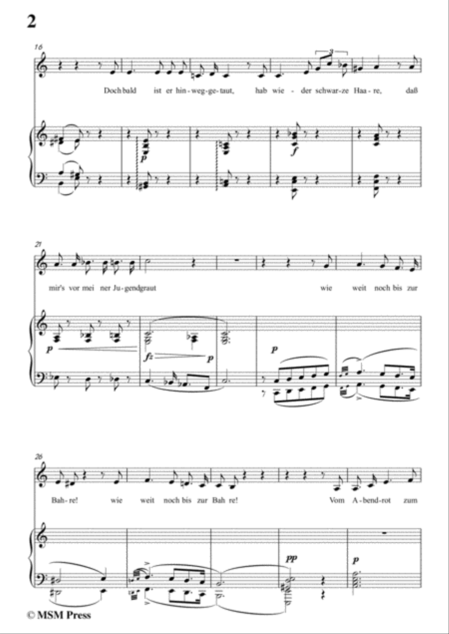 Schubert-Der greise Kopf,in a minor,Op.89,No.14,for Voice and Piano Voice Solo scores gallery preview page 4