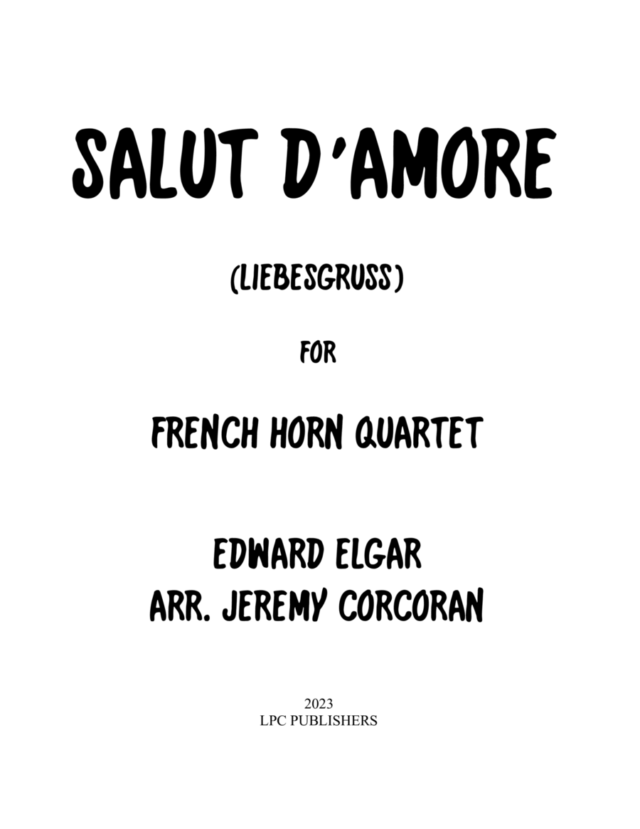 Salut De'Amoure (Liebesgruss) Brass Quartet scores gallery preview page 1