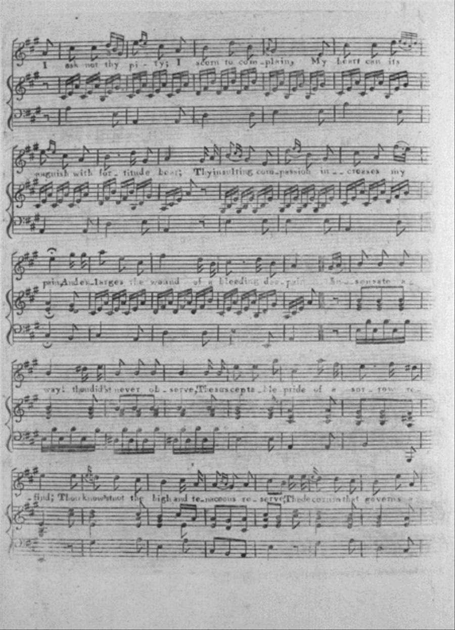 I Ask Not Thy Pity. A Favorite Canzonet Voice scores gallery preview page 2