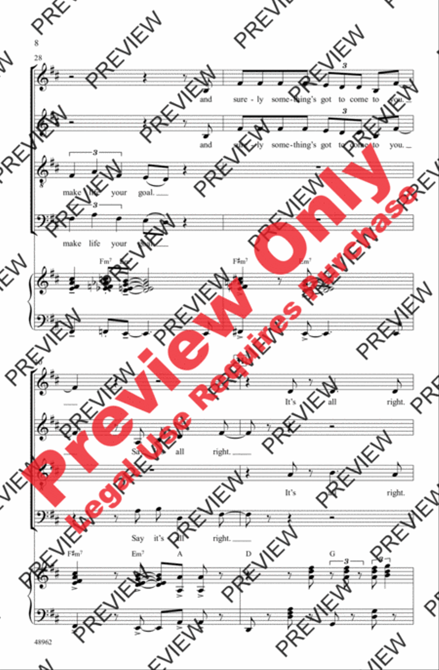 It's All Right 4-Part scores gallery preview page 8