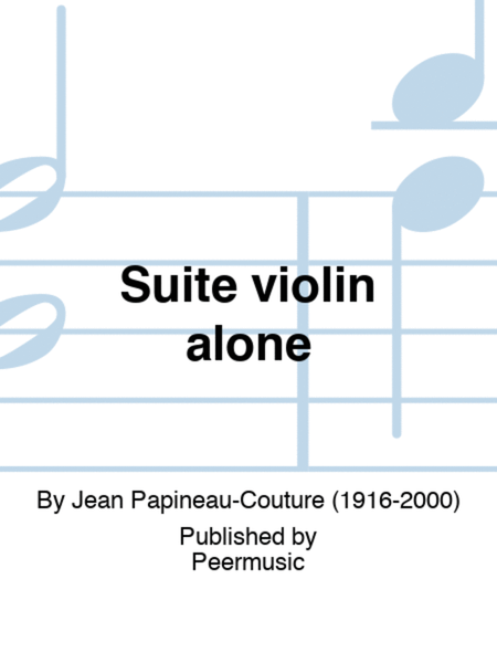 Suite violin alone