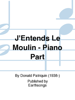 Book cover for j'entends le moulin piano part