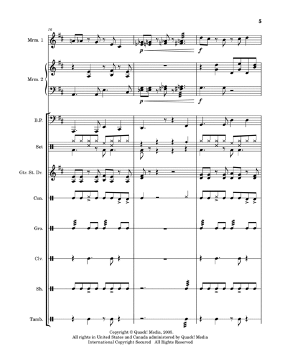 Banana Man Percussion Ensemble scores gallery preview page 5
