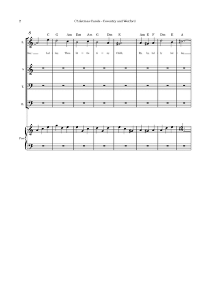 Christmas Carols - Coventry and Wexford - SATB and Piano image number null
